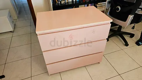 IKEA Chic Pink 3-Drawer Dresser for Your Home