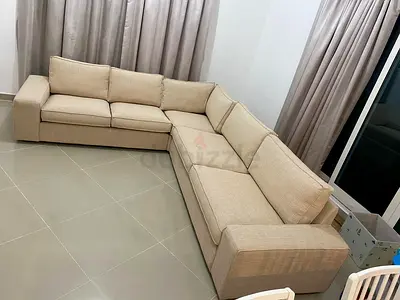 Ikea Kivik corner five seater sofa beige color
