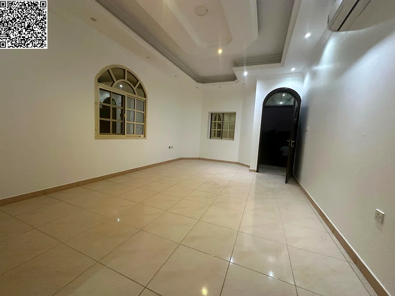 Electricity-connected villa with large yard, finest 5BR in Ajman, hall, majlis, balcony, modern stylish finishes, practical elegant design, prime loca64052440141570114