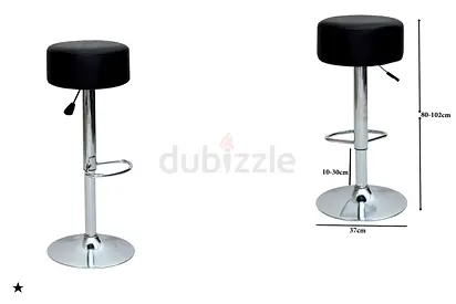 Stylish Adjustable Black Bar Stool
