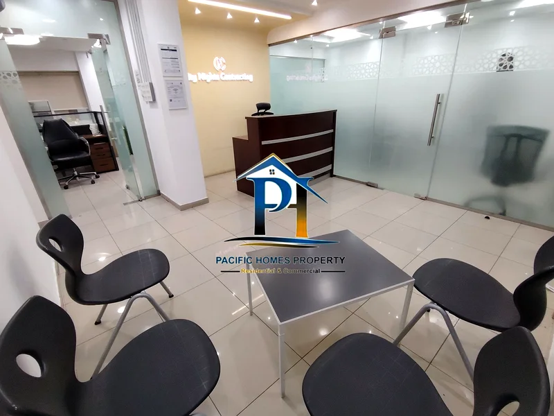 CLOSE TO METRO ABU HAIL OR QEYADAH SPACIOUS SIZE OFFICE WITH NEW FURNITURE GLASS FITTED PARTITION AND FREE PARKING 115K64065922135939110