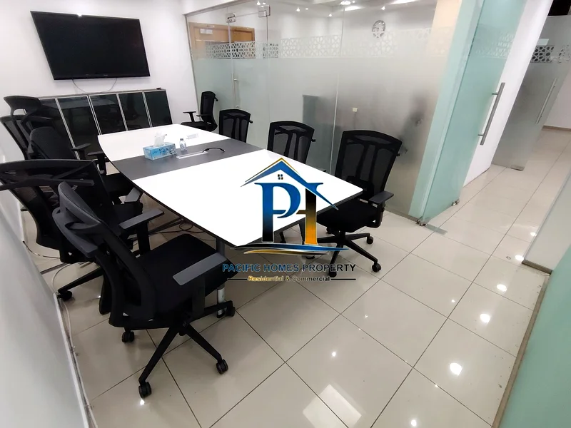 CLOSE TO METRO ABU HAIL OR QEYADAH SPACIOUS SIZE OFFICE WITH NEW FURNITURE GLASS FITTED PARTITION AND FREE PARKING 115K64065922135939113