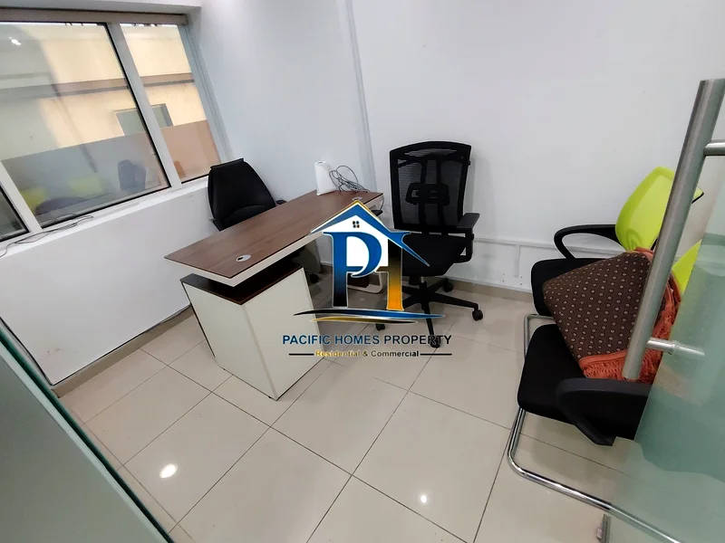 CLOSE TO METRO ABU HAIL OR QEYADAH SPACIOUS SIZE OFFICE WITH NEW FURNITURE GLASS FITTED PARTITION AND FREE PARKING 115K64065922135939114