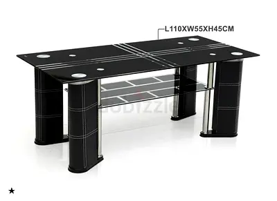 Modern Black Glass Coffee Table