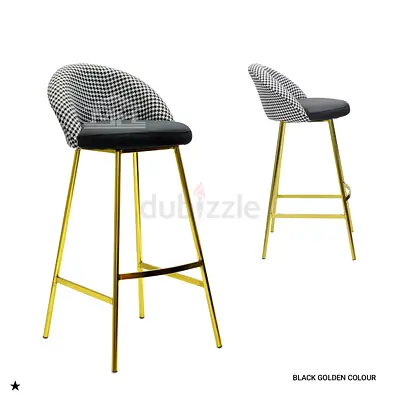 Stylish Black and Gold Bar Stool for Sale