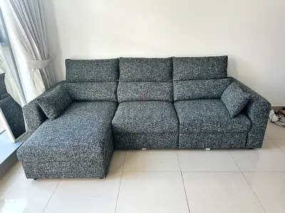 IKEA ESKILSTUNA three-seat sofa bed with chaise longue