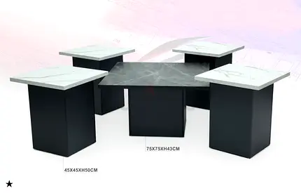 Modern Coffee Table Set with Marble Top
