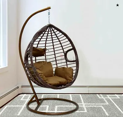 Cozy Hanging Egg Chair with Cushions