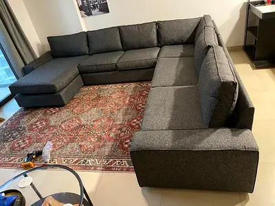 IKEA Kivik U-Shaped Luxury Sofa Six Seater Dark Gray