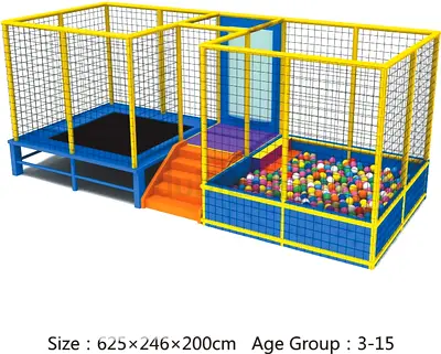 Fun and Safe Indoor Play Station for Kids trampoline Ball Fence