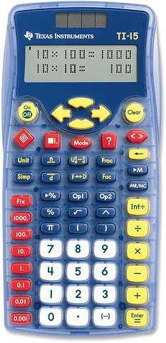 Texas Instruments TI-15 Explorer Scientific Calculator - 2 Line(s) - 11 Character(s) - Battery/Solar