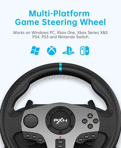 عجلة سباق PXN V9 للألعاب مع الدواسات ومقولة، عجلة قيادة للكمبيوتر الشخصي وإكس بوكس ون وإكس بوكس سيري