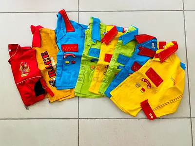 Set of 8 Racing Costume Jackets and Vests