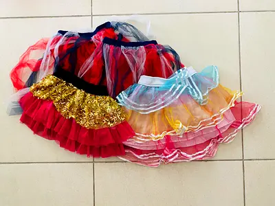 Set of 4 Tutu Costume Skirts