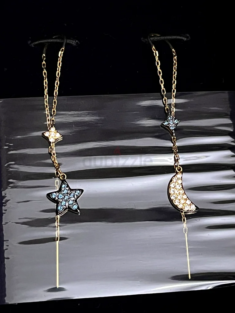 Authentic Swarovski Moon Star chain men van cleef style on top