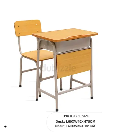 Functional Kids Study Desk and Chair Set