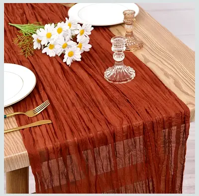 Cheesecloth Table Runner (6 pieces)