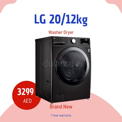 Brand New LG 20/12kg Washer Dryer | 1-Year Warranty | Best Price in UAE!
