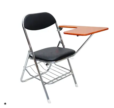 Portable Folding Chair with Desk Table Attachment