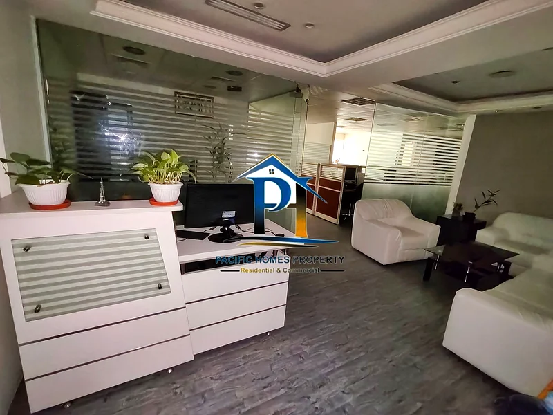 "" NEAR TO METRO STATION ""SPACIOUS FULLY FURNISHED OFFICE ONLY FOR 115K FURNITURE SEPARATE 20K CALL NOW MR FARHAN.64065922169602110