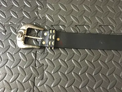 Ark Paris Black Calf Leather Belt W34