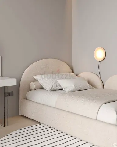 Cozy Modern Bed with Soft Textures