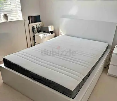 IKEA Malam queen size bed 160/200cm bed with 2 storage drawers underneath  and Ikea mattress