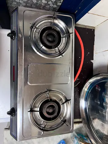Geepas Double Burner Gas Stove with Gas pipe for Sale