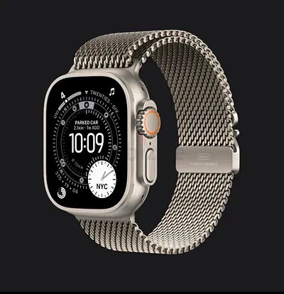 Apple Watch Ultra 3 GPS + Cellular, 49mm
Natural Titanium Case with Natural Titanium Milanese Loop -