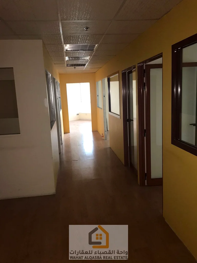 🔹 A distinctive office for annual rent in a vital location and a modern building, and air conditioning is free for the owner in Sharjah 🔹64057469476099114