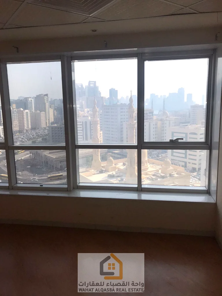 🔹 A distinctive office for annual rent in a vital location and a modern building, and air conditioning is free for the owner in Sharjah 🔹64057469476099113