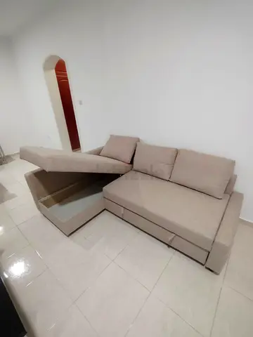 IKEA L Shape Sofa cum bed with big storage and you can fix the storage left or right anyside