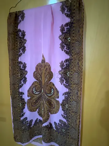 Elegant Pink Embroidered Abaya for Sale