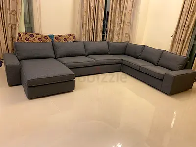 Ikea Kivik U shape six seat sofa dark gray color