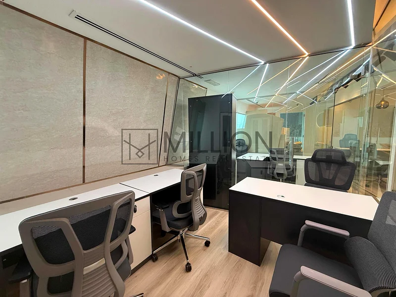 مكاتب مؤثثة في برج آيريس باي - إطلالة من الطوابق العليا64068978593025111