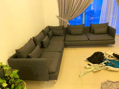 Ikea söderhamn six seater corner sofa