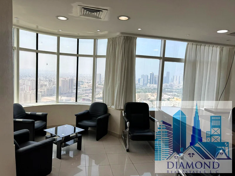 مكتب مؤثث بالكامل للإيجار في برج هورايزون، وسط عجمان64073008087555110