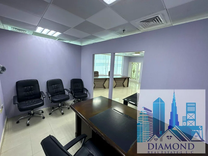 مكتب مؤثث بالكامل للإيجار في برج هورايزون، وسط عجمان64073008087555112