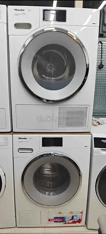 Miele 9kg washer dryer set white touch panel Under warranty