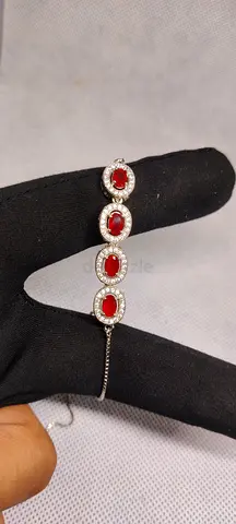 Synthetic Ruby Bracelet