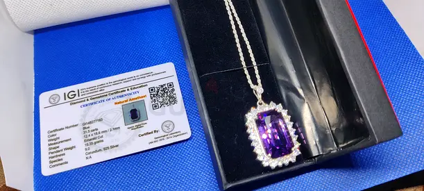 Brilliant Amethyst Silver Necklace