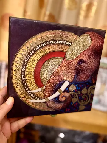 Beautiful Illustrated box of Elephants