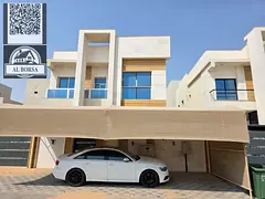 For rent a villa in Al Zahya, Ajman, 5 master bedrooms, a living room, a maid's room, and a spac
