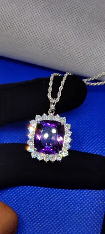Shiny Amethyst Necklace.