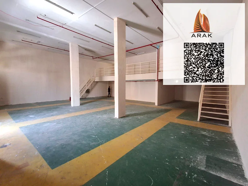 Warehouse for annual rent in Al Jurf Industrial 2 – Ajman, with a total area of 2,900 sq. ft., located directly on a main road with excellent accessib64074007962753110