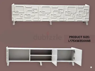 Contemporary White Stylish Console Cabinet