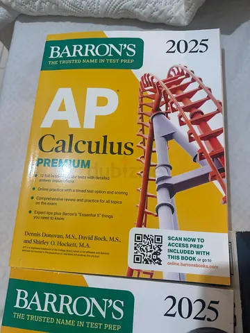 1. AP Calculus AB Premium 2025 Edition by Barrons 2. AP computer science principles 3. AP Physics C