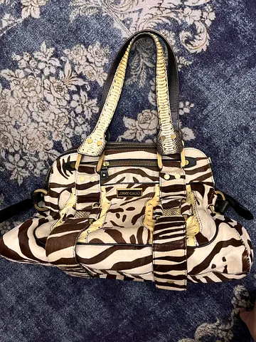 Authentic Jimmy Choo Python leather bag louis vuitton gucci prada versace dolce gabbana valentino mk