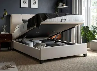 Stylish Upholstered Bed with Hydraulic Storage