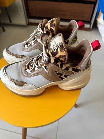 MK Stylish Leopard Print Sneakers - Make a Statement!